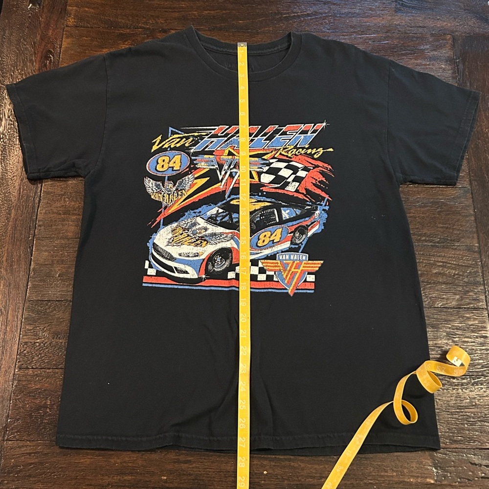 Vintage Style Van Halen Racing Black Tee - Picture 3 of 6